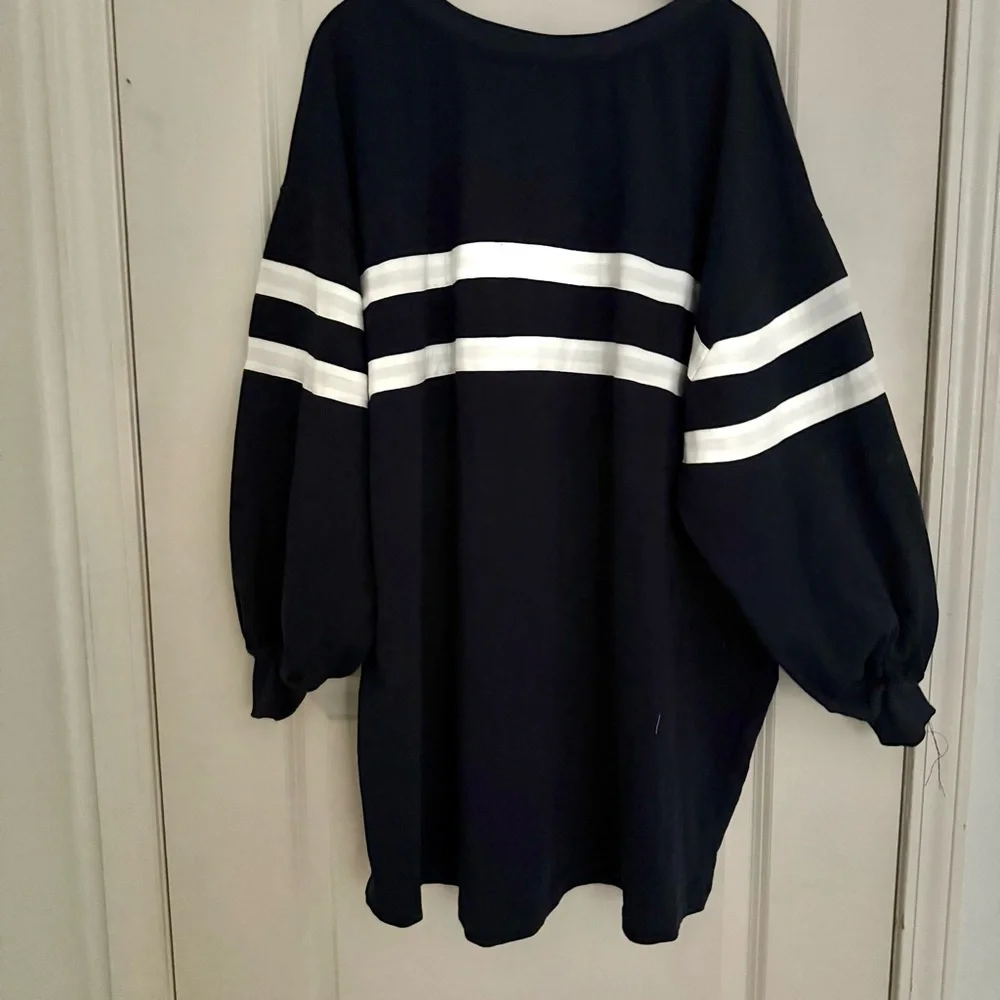 Fp Movement by Free People Post Up Layer Sweater navy combo Top Size Medium - Picture 5 of 11